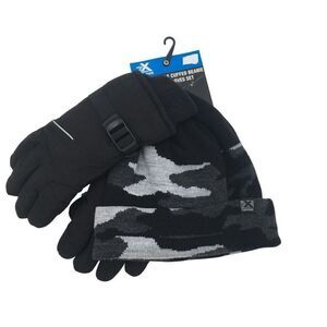 ZeroXposur Boy's Cuffed Beanie & Winter Gloves Set Size L/XL